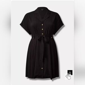 NWT Rayon Slub Button-Front Collared Dress size 4